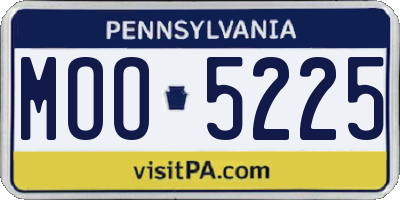 PA license plate MOO5225