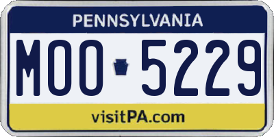 PA license plate MOO5229
