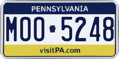 PA license plate MOO5248