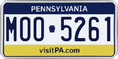 PA license plate MOO5261