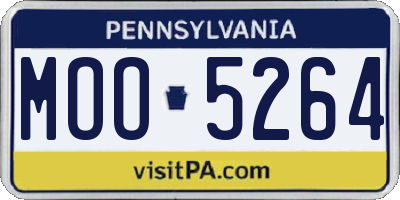 PA license plate MOO5264