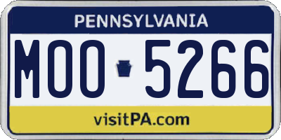 PA license plate MOO5266