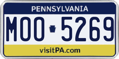 PA license plate MOO5269