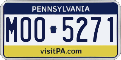 PA license plate MOO5271
