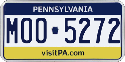 PA license plate MOO5272