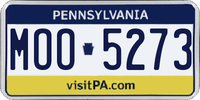 PA license plate MOO5273
