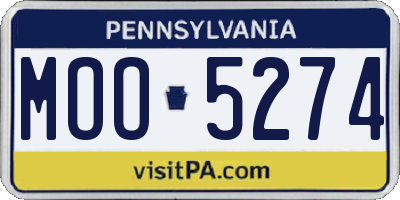 PA license plate MOO5274