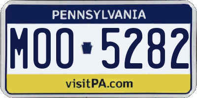 PA license plate MOO5282
