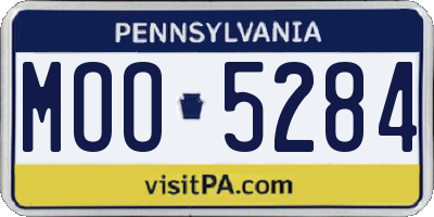 PA license plate MOO5284
