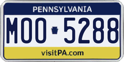 PA license plate MOO5288