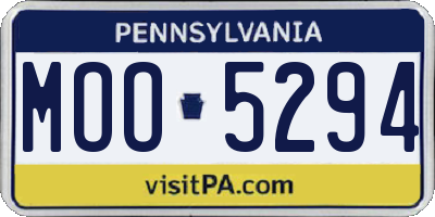 PA license plate MOO5294