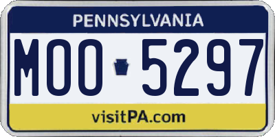 PA license plate MOO5297