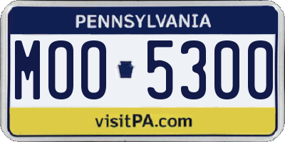 PA license plate MOO5300