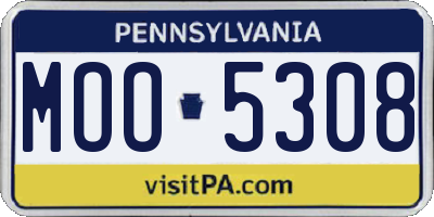 PA license plate MOO5308