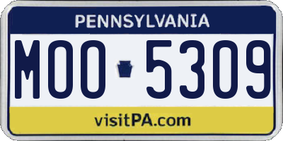 PA license plate MOO5309