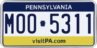 PA license plate MOO5311