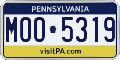 PA license plate MOO5319