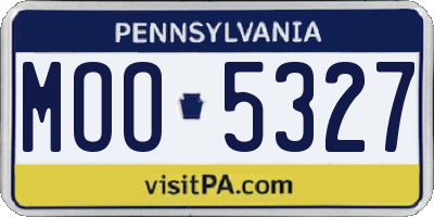 PA license plate MOO5327