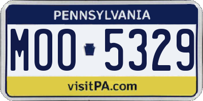PA license plate MOO5329