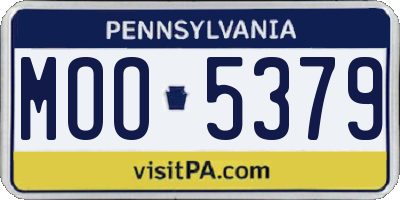PA license plate MOO5379