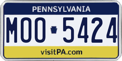 PA license plate MOO5424