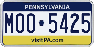 PA license plate MOO5425
