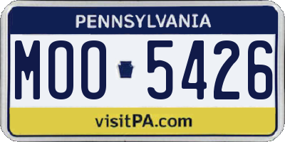 PA license plate MOO5426
