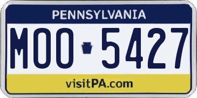 PA license plate MOO5427