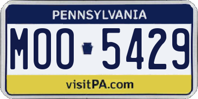 PA license plate MOO5429