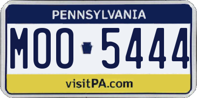 PA license plate MOO5444