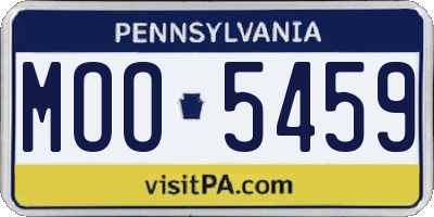 PA license plate MOO5459
