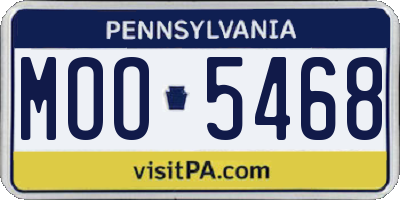 PA license plate MOO5468