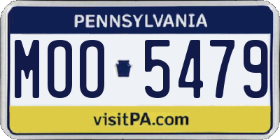 PA license plate MOO5479