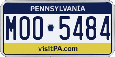 PA license plate MOO5484