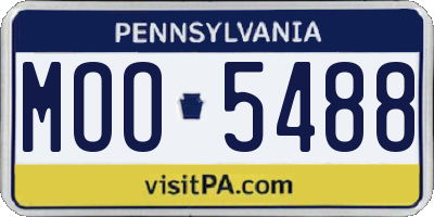 PA license plate MOO5488