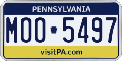 PA license plate MOO5497