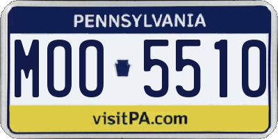 PA license plate MOO5510