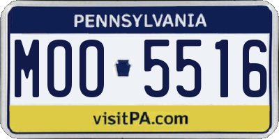 PA license plate MOO5516