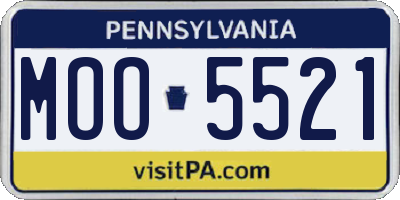 PA license plate MOO5521