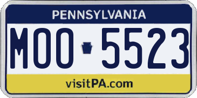 PA license plate MOO5523