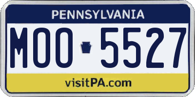 PA license plate MOO5527