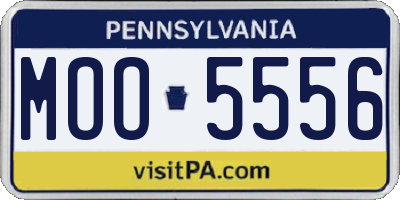 PA license plate MOO5556