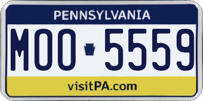 PA license plate MOO5559