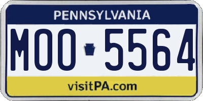 PA license plate MOO5564