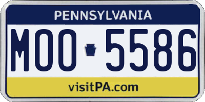 PA license plate MOO5586
