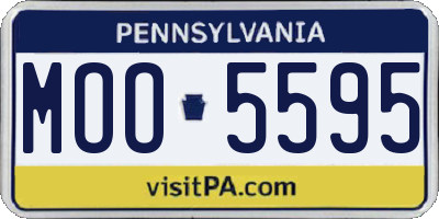 PA license plate MOO5595