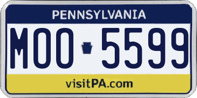 PA license plate MOO5599