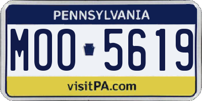 PA license plate MOO5619
