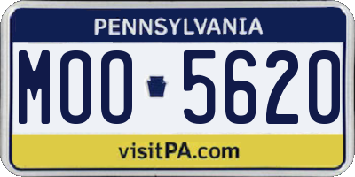 PA license plate MOO5620