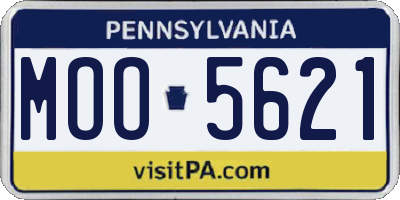 PA license plate MOO5621